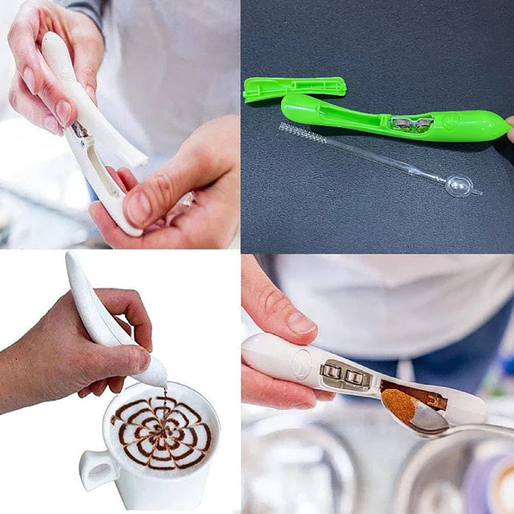 Transform Your Coffee Creations with the 1PCS Electric Latte Art Pen – Perfect for Cake Decoration and Baking!