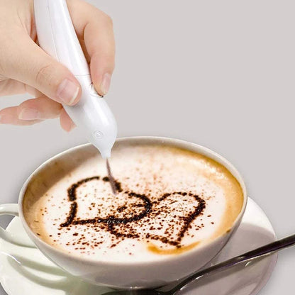Transform Your Coffee Creations with the 1PCS Electric Latte Art Pen – Perfect for Cake Decoration and Baking!